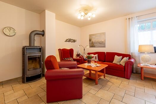 Wohnzimmer mit Kaminofen