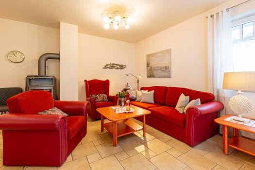 Wohnzimmer mit Kaminofen