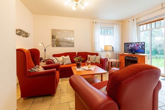 Wohnzimmer mit Kaminofen