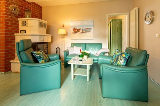 Wohnzimmer mit Kaminofen