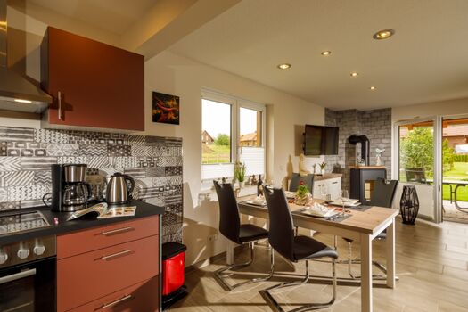 offene Küche (im 2. Haus genauso aufgeteilt)