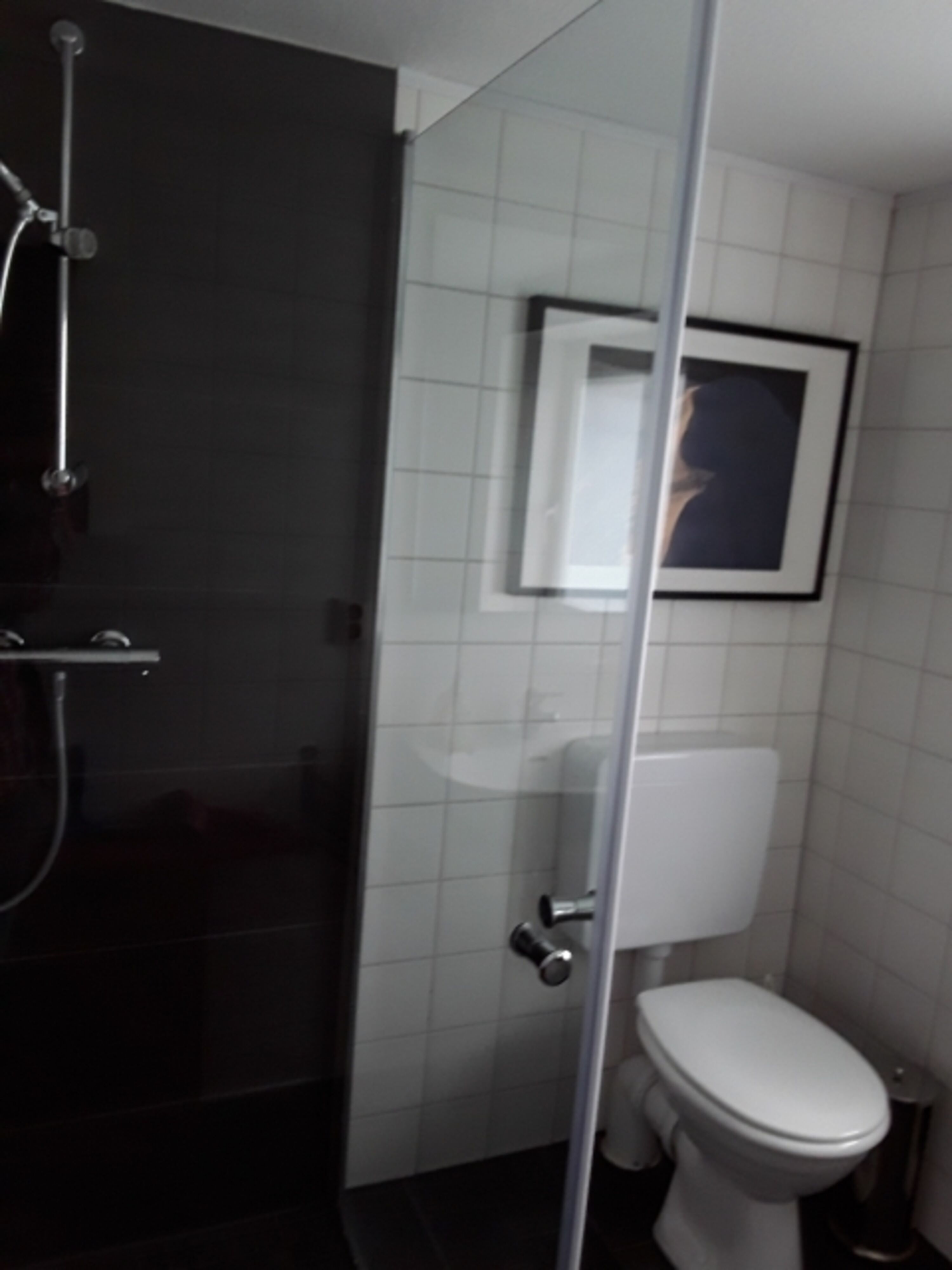 Duschwand mit WC