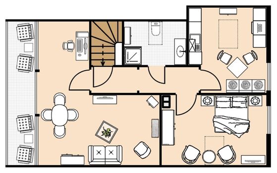 Grundriss der Ferienwohnung Traumblick 