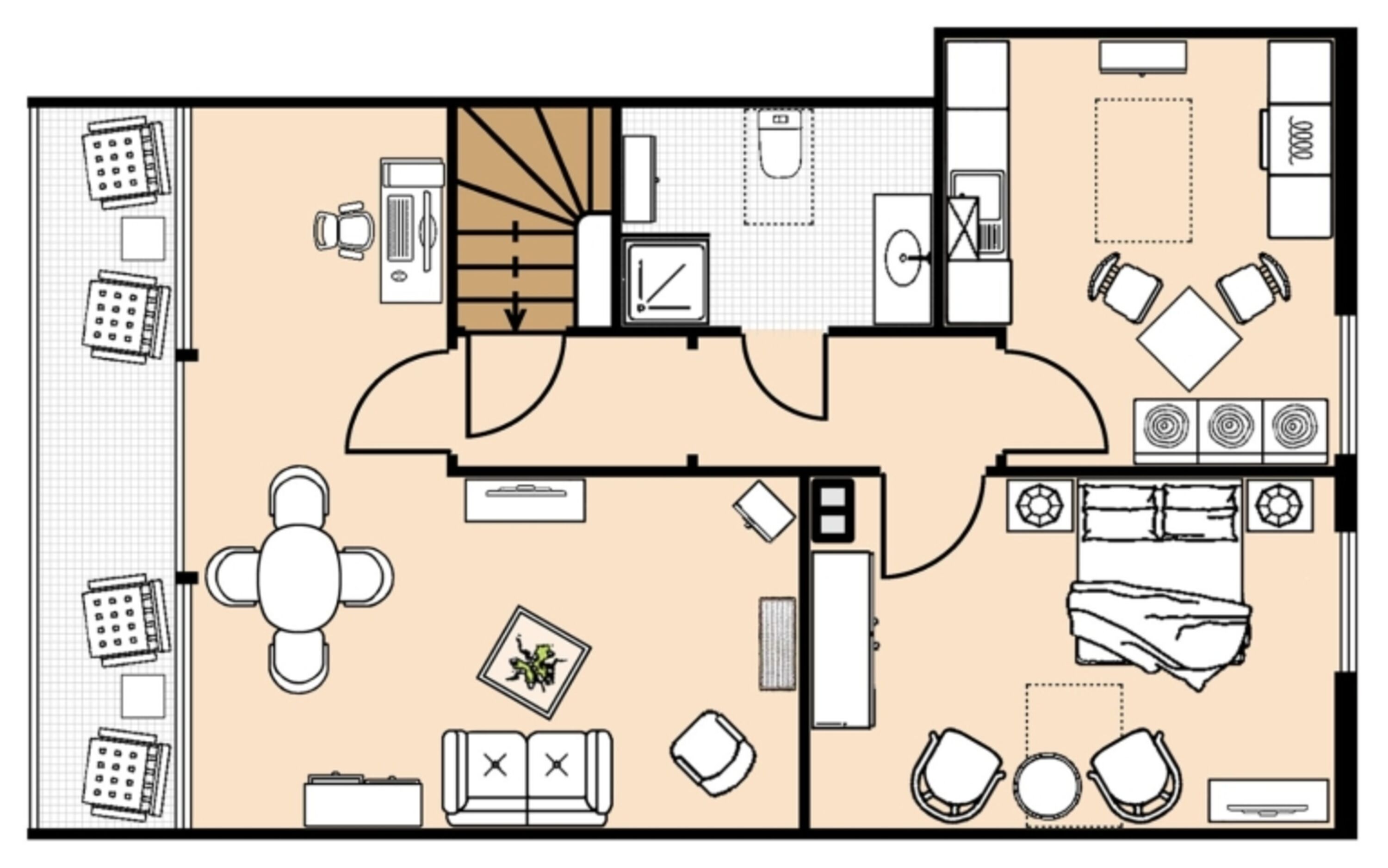 Grundriss der Ferienwohnung Traumblick