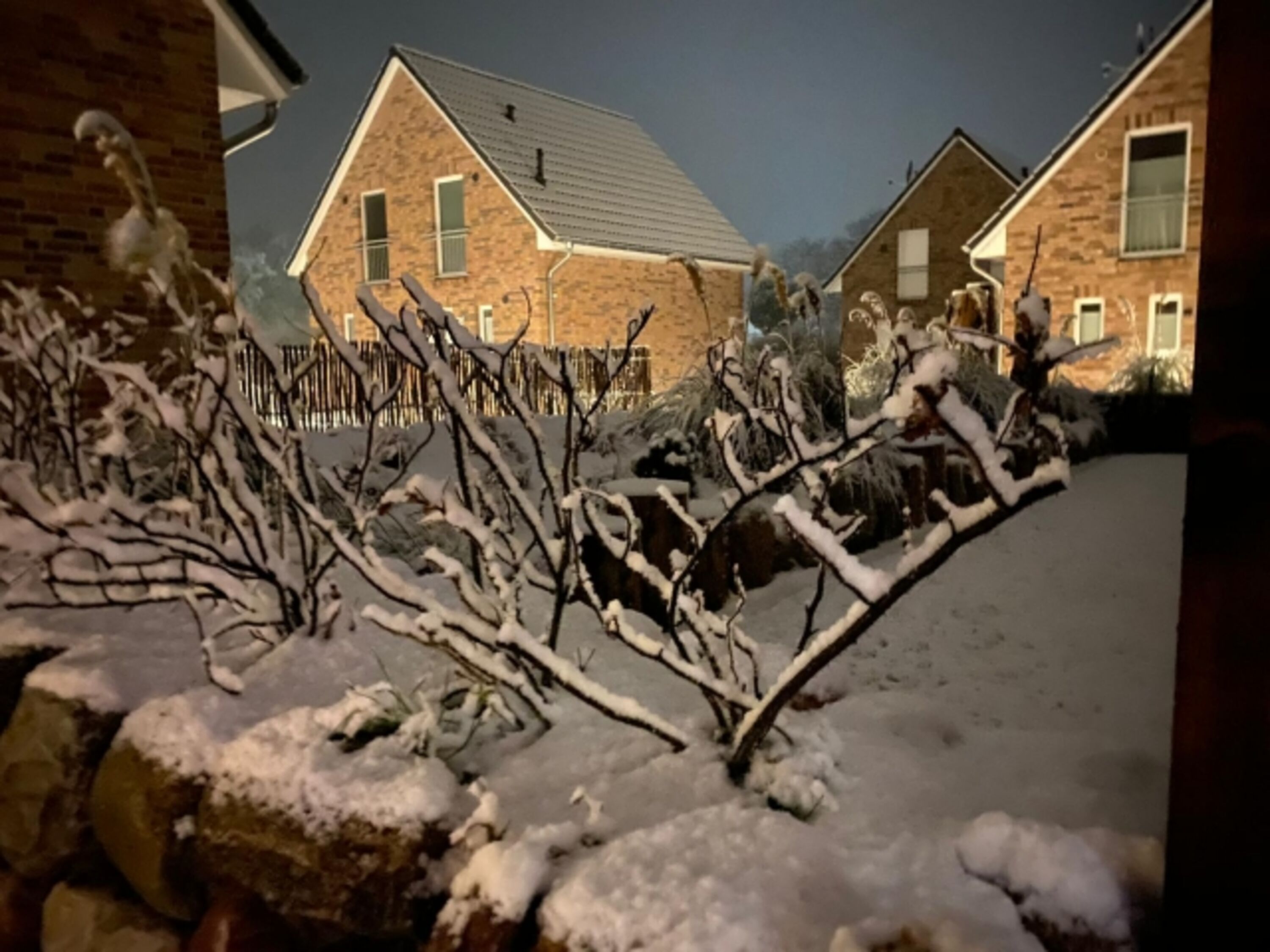 Die Ferienhausanlage im Winter, wenn es hier dann doch mal schneit ;-)