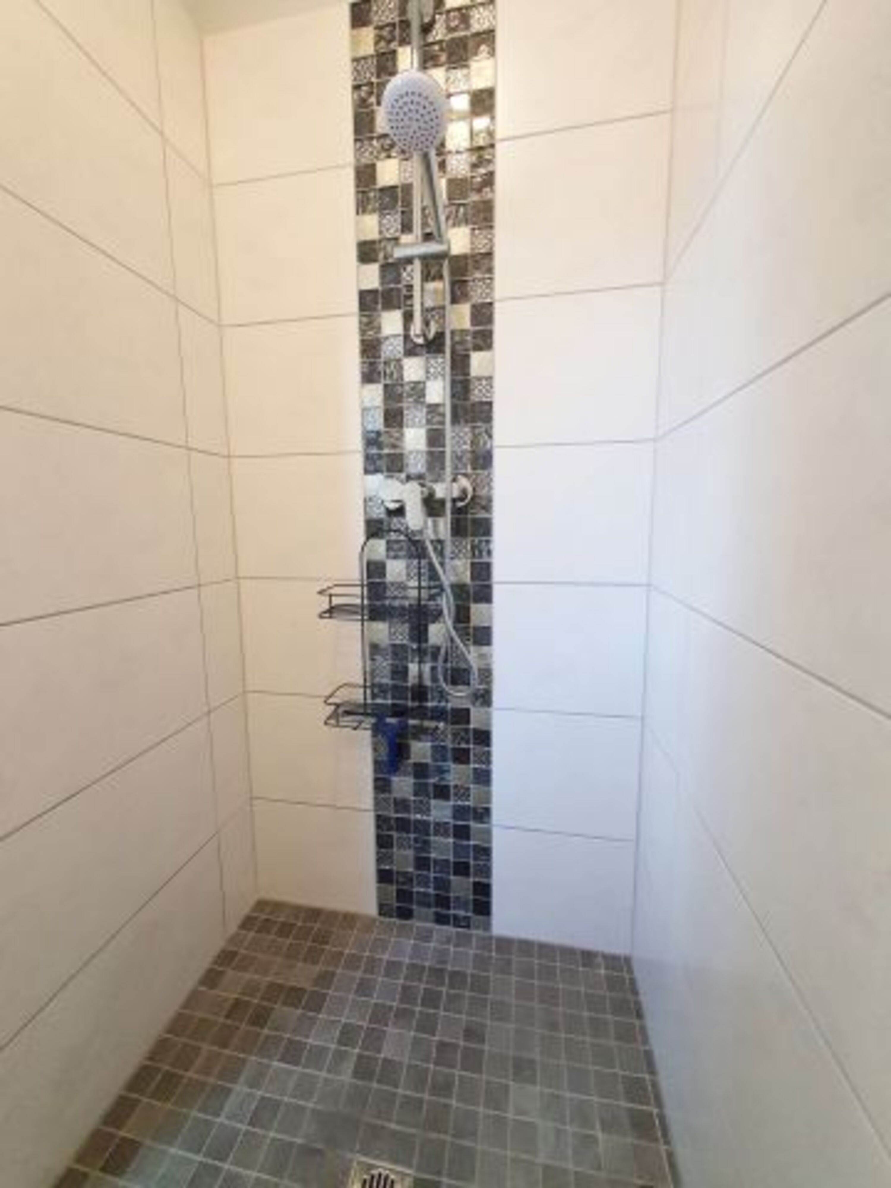 Duschbad im Erdgeschoss mit WC und bodengleicher Dusche