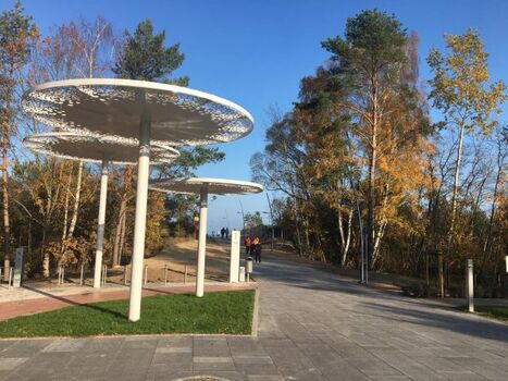 Strandeingang vor der Haustür