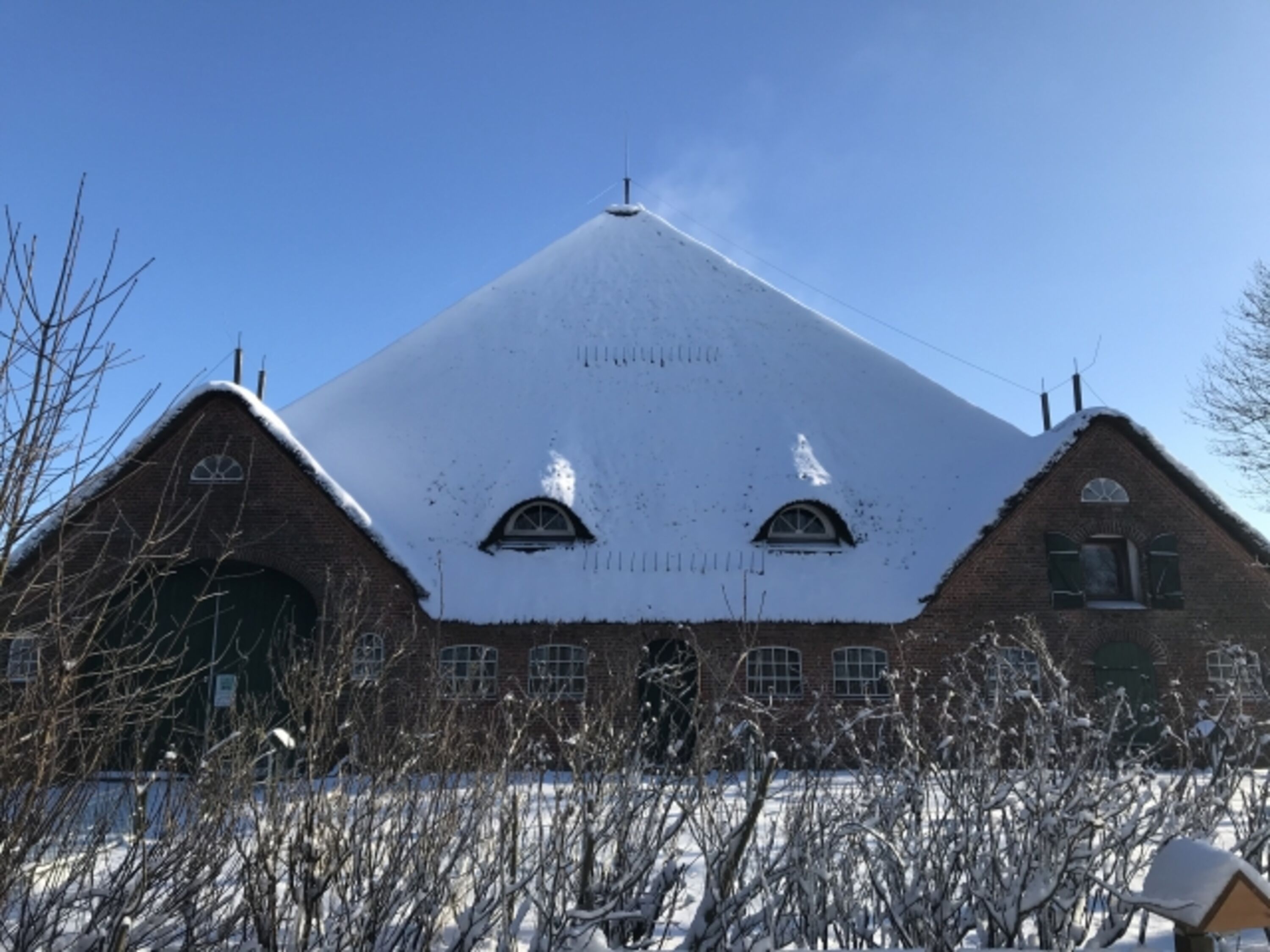haubarg am meer im Winter