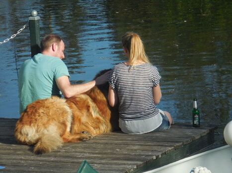 Zwei- und vierbeinige Gäste geniessen hier ihren Urlaub