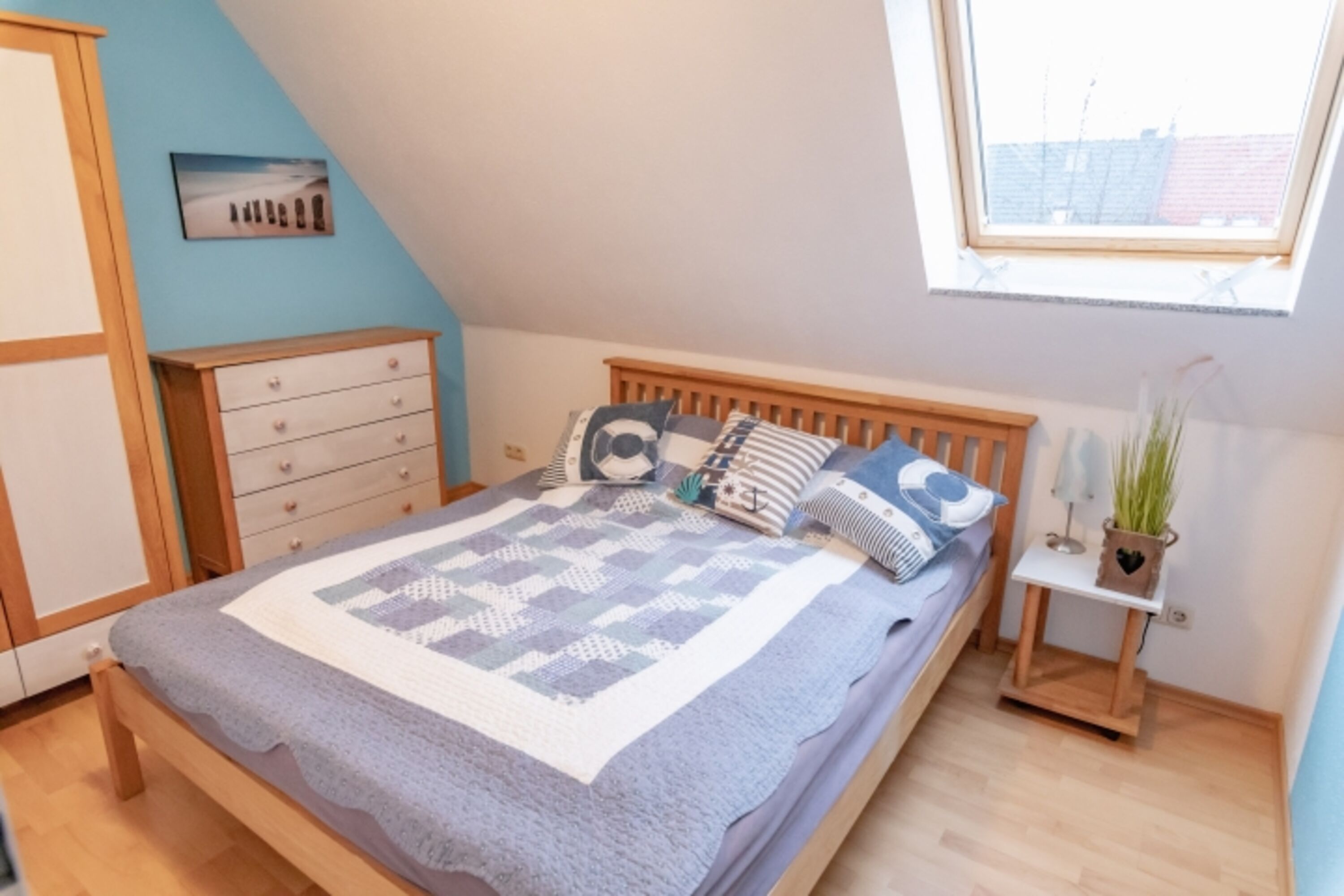 SZ mit Doppelbett (1,60 x 2,00m) in der 1. Etage