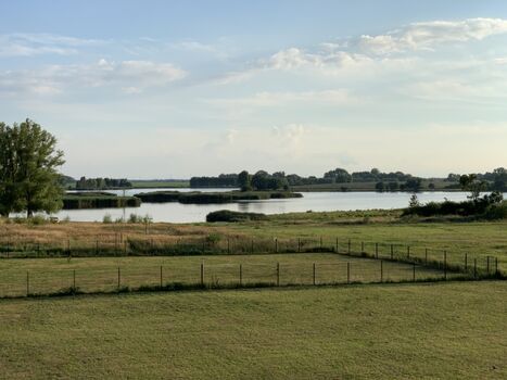 toller Blick von der Terrasse auf die Wiek