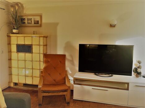 55 Zoll Bildschirm im Wohnzimmer