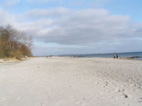 Der auch im Winter beliebte, ruhige Teil des breiten und kilometerlangen Sierksdorfer Ostseestrandes.