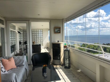 Der Marken-Kaminofen der Firma Hark (Ethanol) in unserer Ferienwohnung