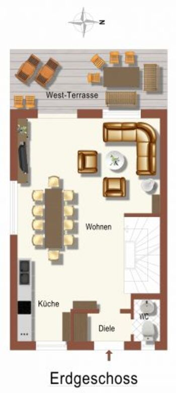 Grundrissplan Erdgeschoß