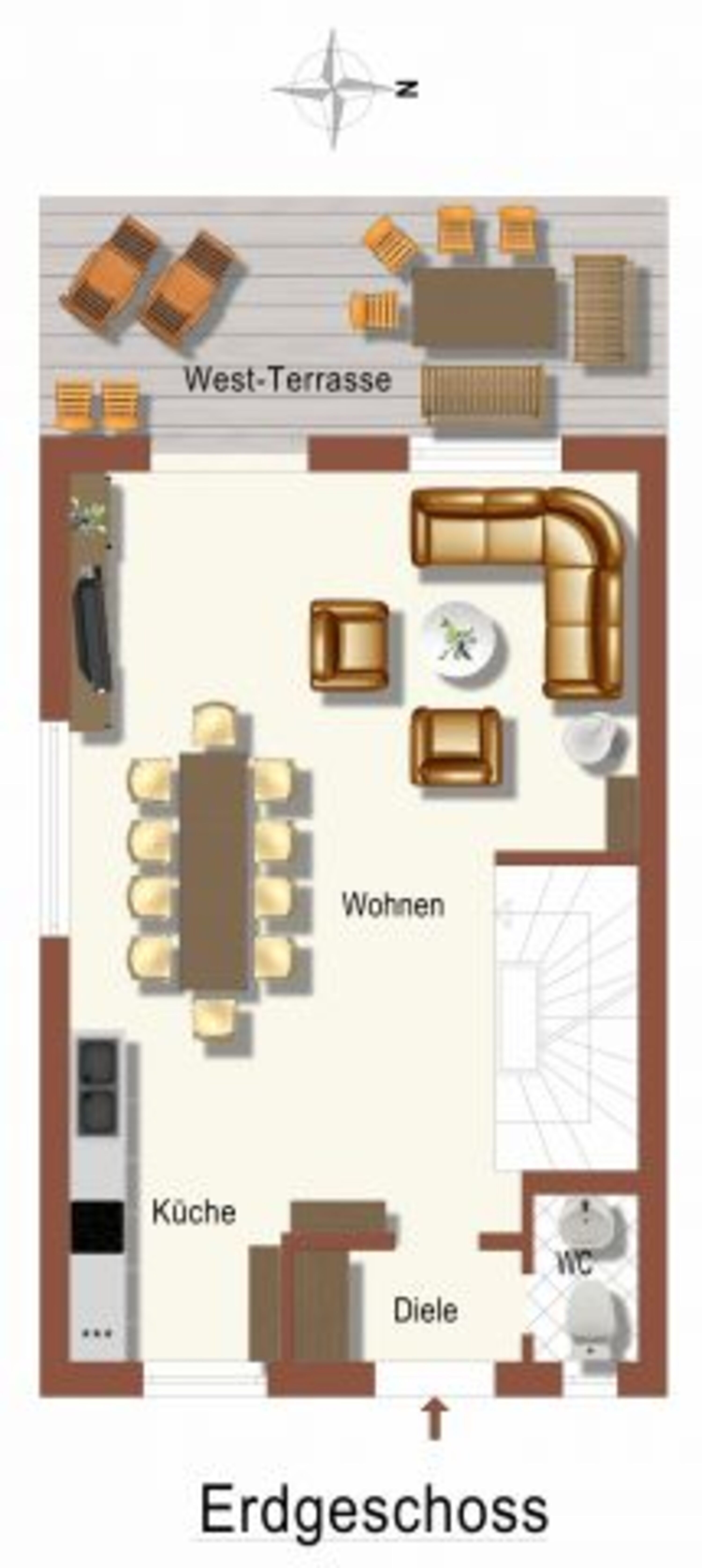 Grundrissplan Erdgeschoß