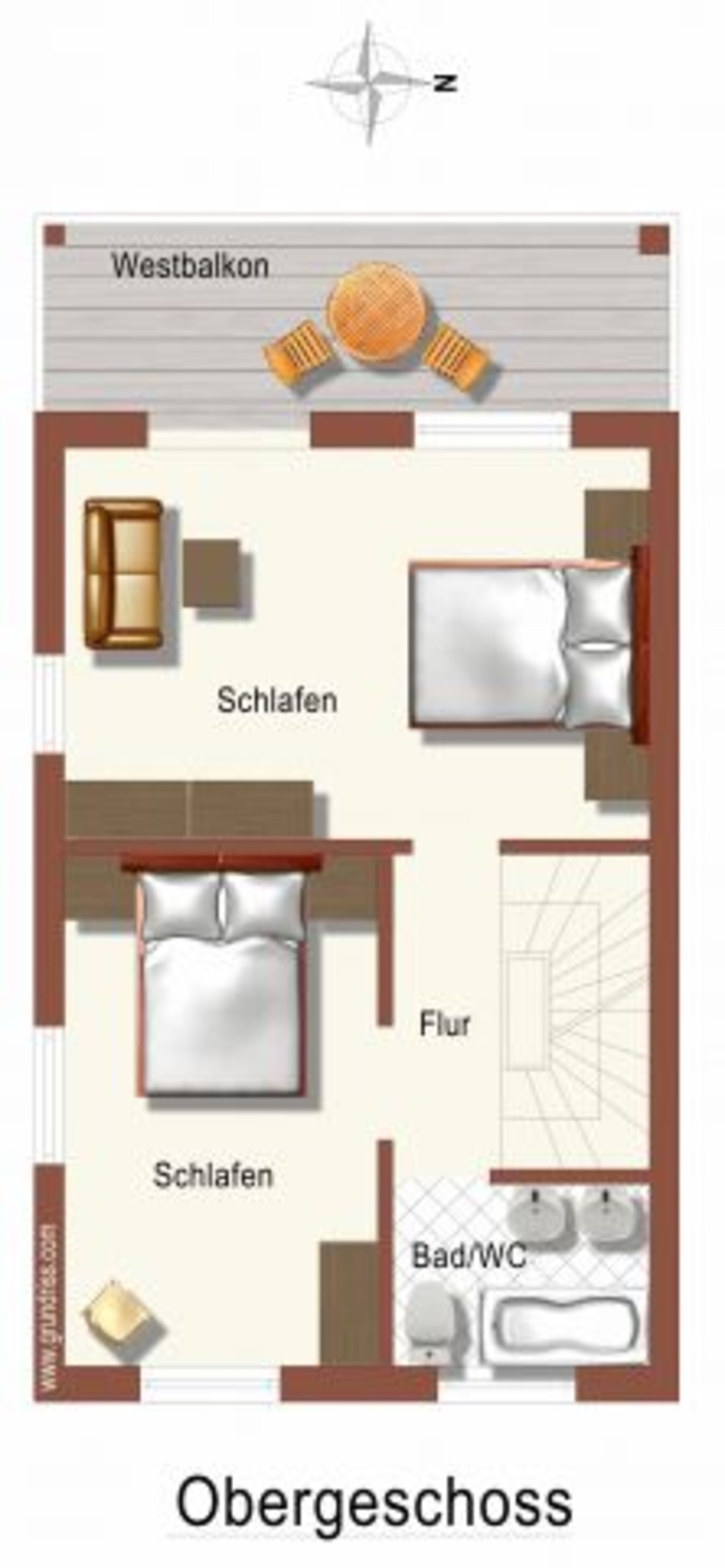 Grundrissplan 1. Obergeschoß