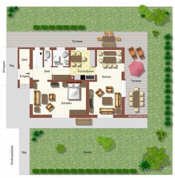 Grundrissplan Erdgeschoß