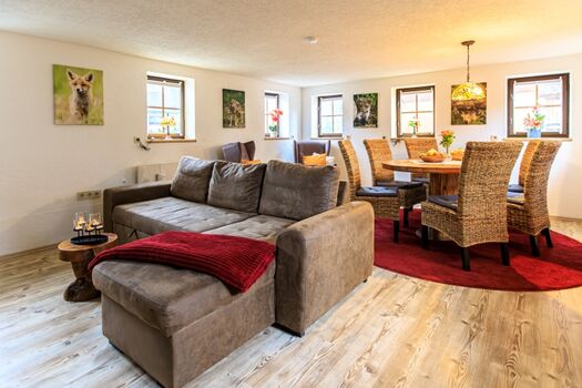 Wohnzimmer mit Schlafcouch