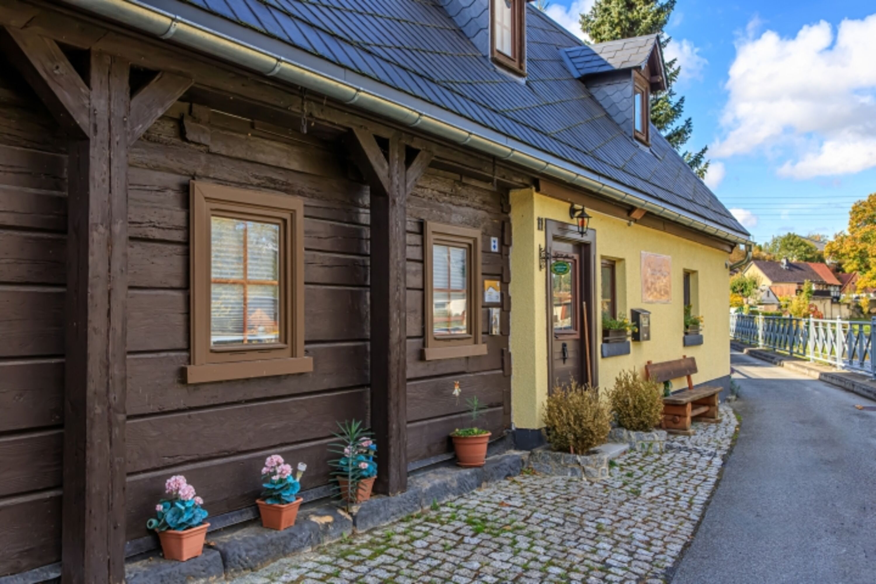 Blick aufs Haus