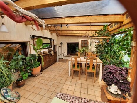 Ihr großer Wintergarten mit vielen echten Pflanzen