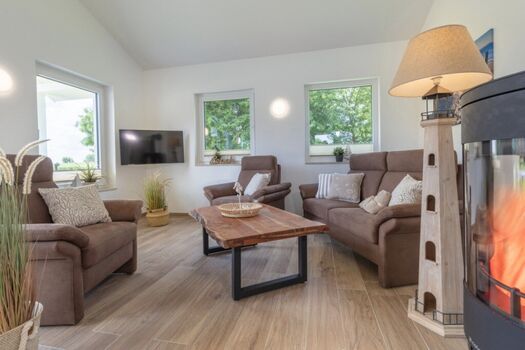 Wohnbereich mit Kamin