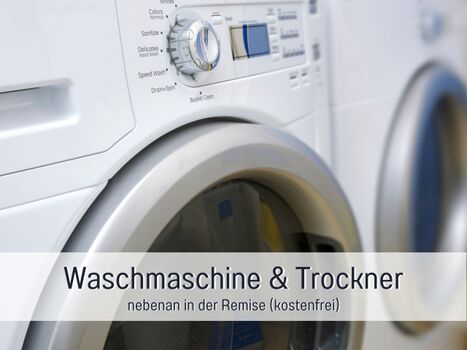 Trockner und Wama sind nebenan im Wäscheraum