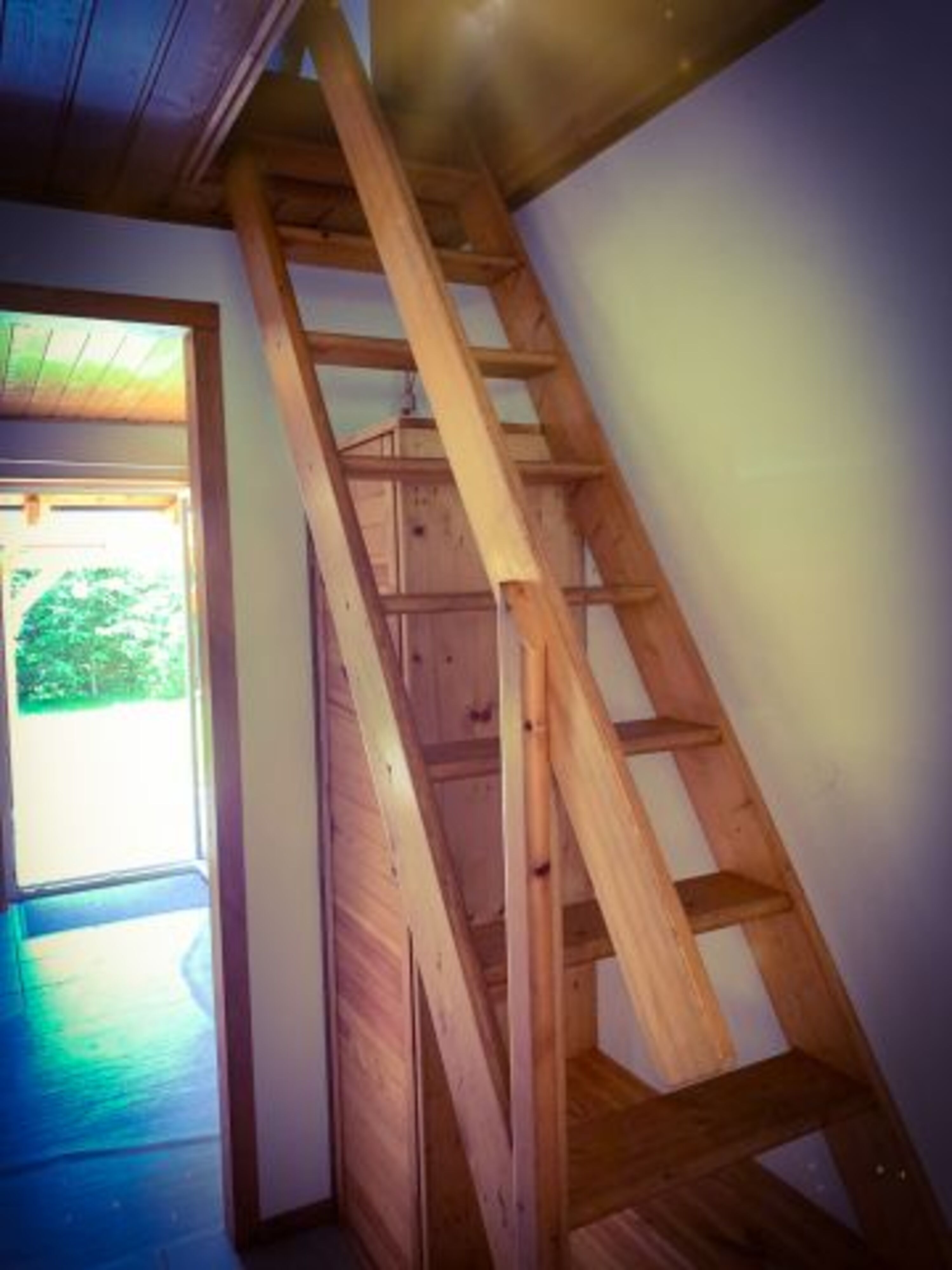 Treppe in das Obergeschoss