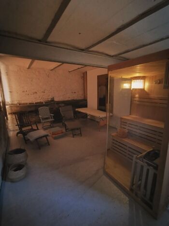 Saunabereich im alten Pferdestall