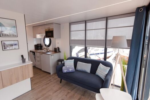 Wohnbereich Hausboot Fjord Dory Schleswig / Schlei