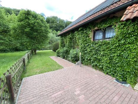 Haus in Richtung Garten