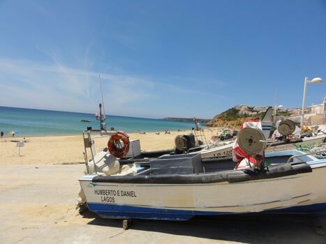 Fischerboot in Salema