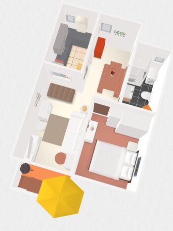 Aufteilung der Ferienwohnung