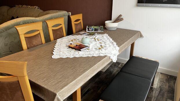 Eßbereich im Wohnzimmer