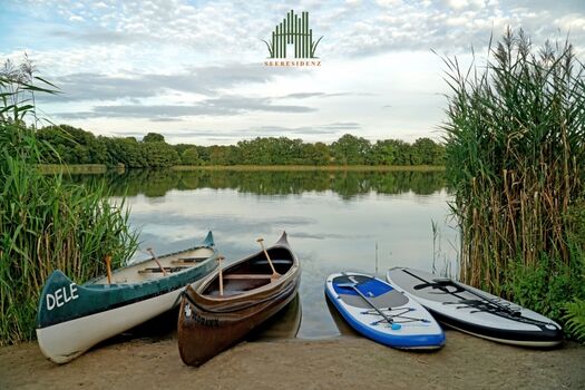 Aufbruch  zur Kanutour auf dem Mühlensee