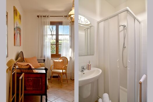 Schlafen und Bad mit Dusche