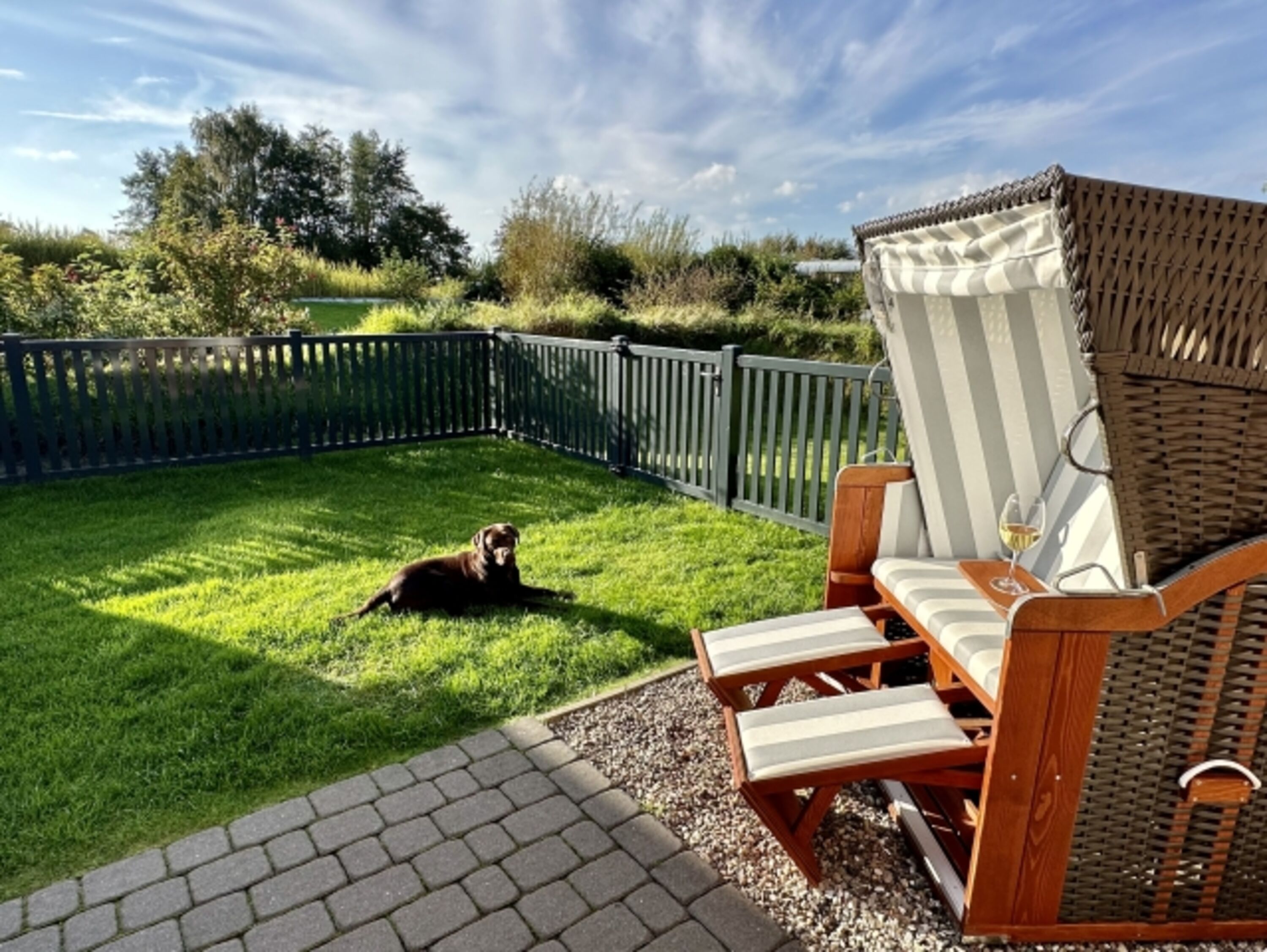 Komplett eingezäunter Garten