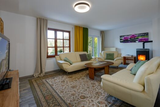 Ferienhaus Steinwies Wohnzimmer EG