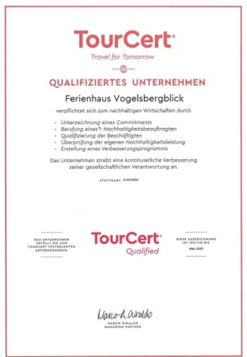 Tour Cert Nachhaltigkeits-Partnerbetrieb