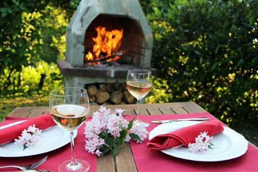 Grillkamin im Garten