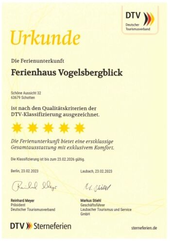 5 Sterne Klassifizierung DTV