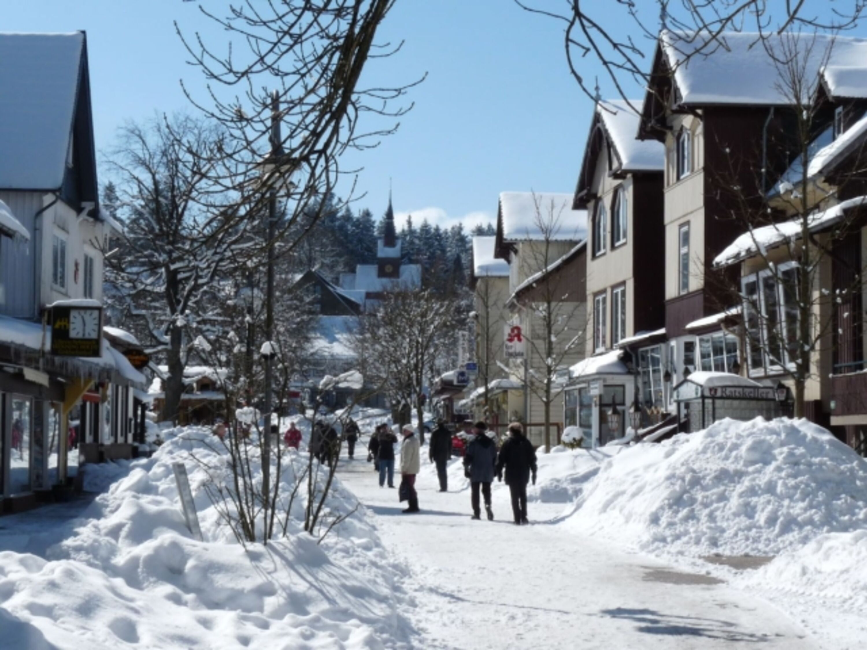 Fußgängerzone Hahnenklee im Schnee