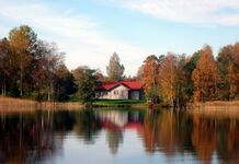 Ferienhaus Bolmensee mit Garten, Sauna und Boot,