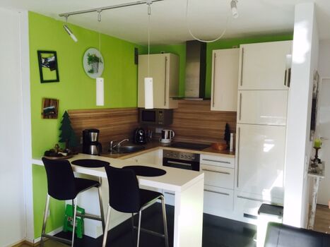 Die offene Einbauküche