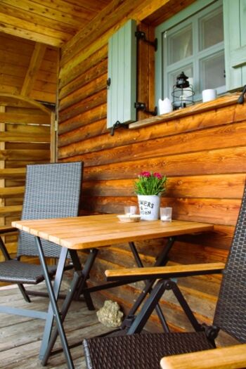 gemütlicher Balkon mit toller Aussicht 