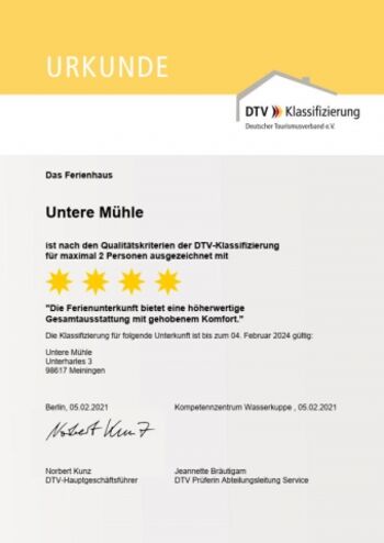 4 Sterne Klassifizierung