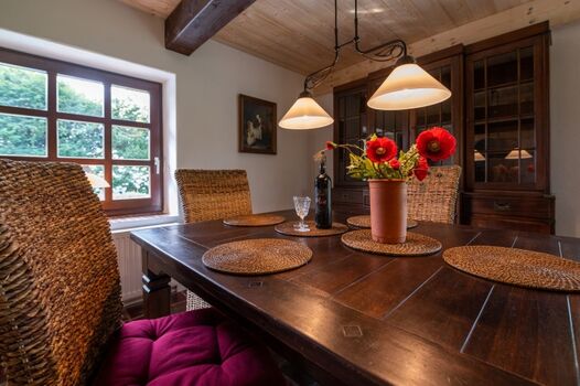 Essbereich im Wohnzimmer