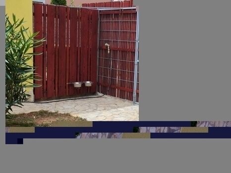 Hier können die Hunde abgeduscht werden 