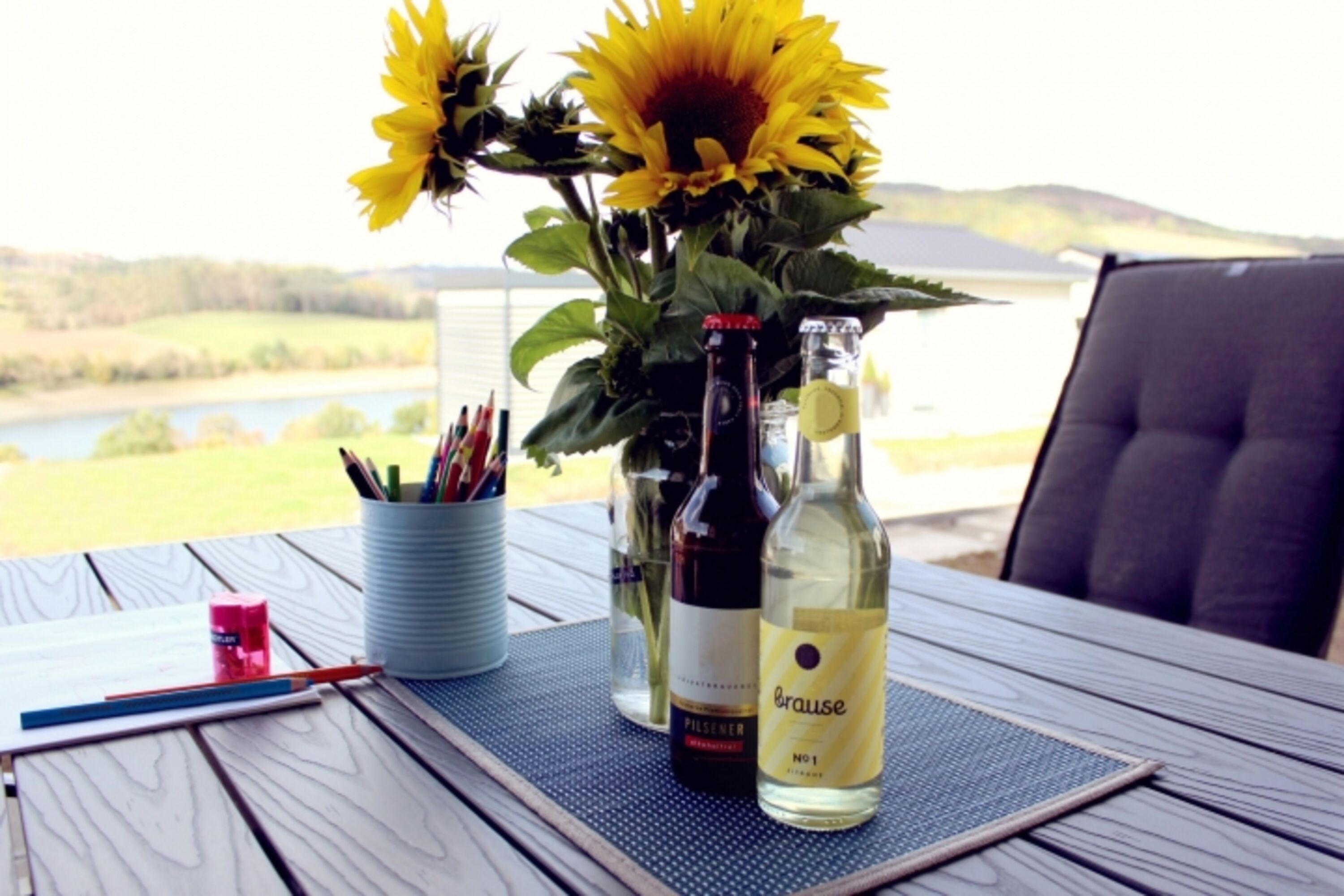 Terrasse mit Blick auf den Diemelsee