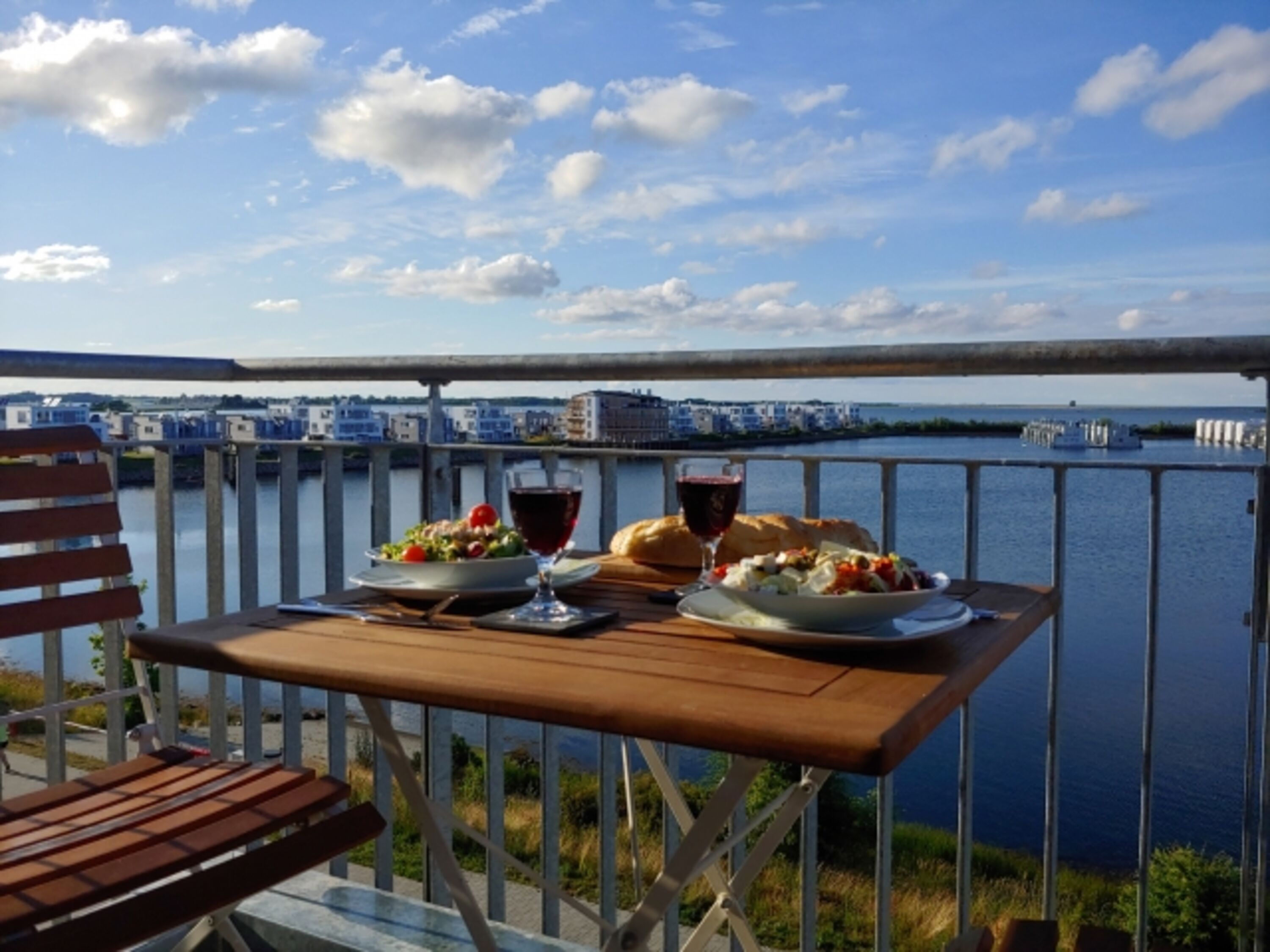 180 Grad Blick über den Hafen und die Schlei
